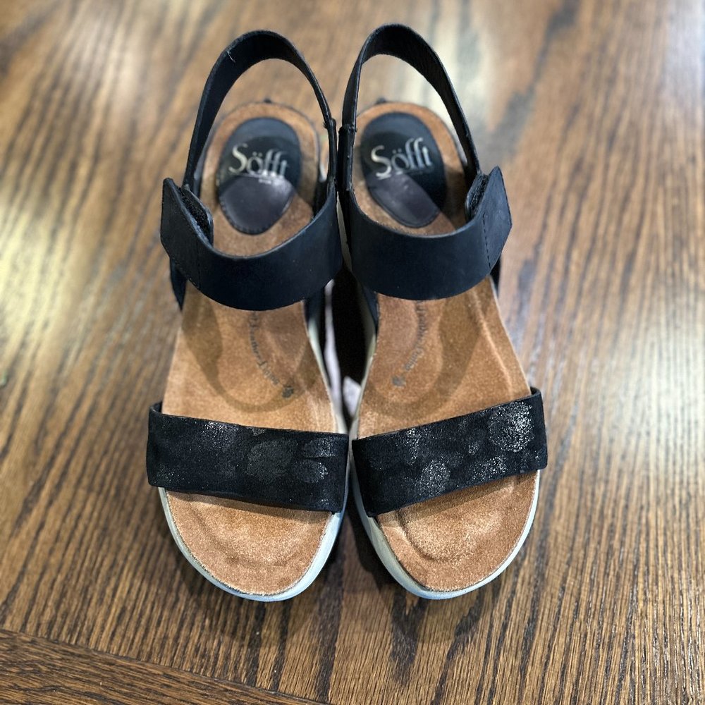 Söfft - Caison Sporty High Wedge Comfort Sandal Black /7.5M Women's